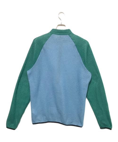 senchi designs（センチデザイン）senchi designs (センチデザイン) ハーフジップニット ブルー×グリーン サイズ:Lの古着・服飾アイテム