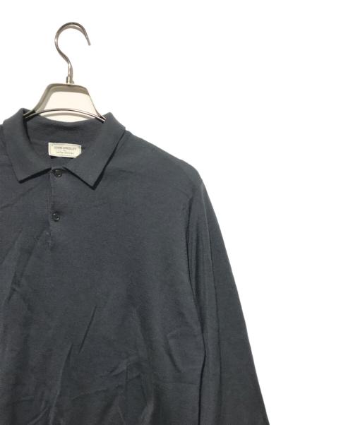 JOHN SMEDLEY（ジョンスメドレー）JOHN SMEDLEY (ジョンスメドレー) ニットポロシャツ チャコールグレー サイズ:Ｍの古着・服飾アイテム