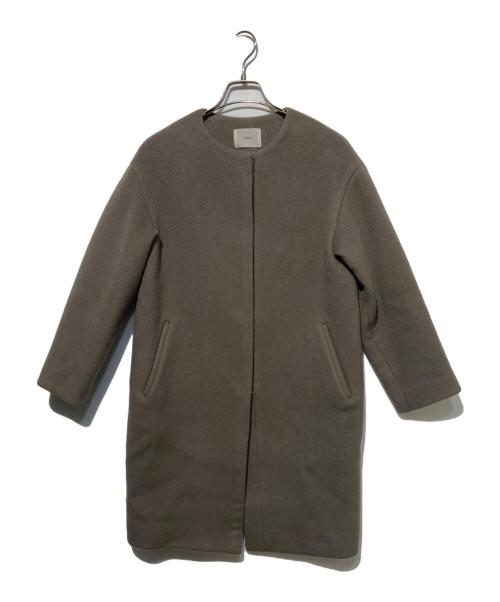 IENA（イエナ）IENA (イエナ) ノーカラーコート ブラウン サイズ:34の古着・服飾アイテム