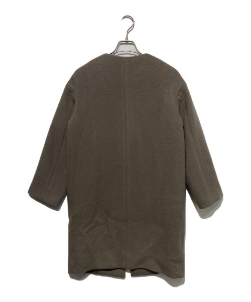 IENA（イエナ）IENA (イエナ) ノーカラーコート ブラウン サイズ:34の古着・服飾アイテム
