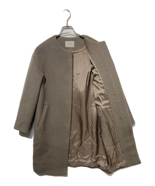 IENA（イエナ）IENA (イエナ) ノーカラーコート ブラウン サイズ:34の古着・服飾アイテム