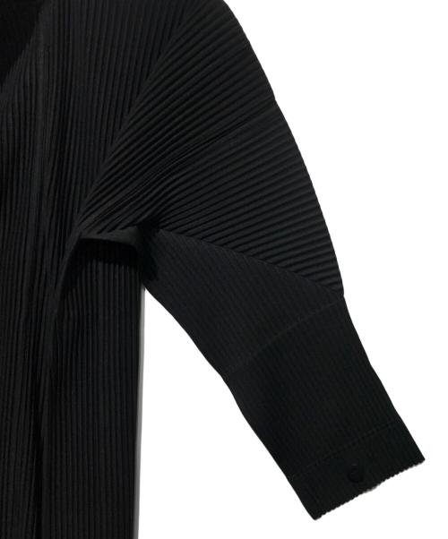 HOMME PLISSE ISSEY MIYAKE（オム プリッセ イッセイ ミヤケ）HOMME PLISSE ISSEY MIYAKE (オムプリッセ イッセイ ミヤケ) プリーツスタンドカラー コート ブラック サイズ:3の古着・服飾アイテム