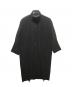 HOMME PLISSE ISSEY MIYAKE（オムプリッセ イッセイ ミヤケ）の古着「プリーツスタンドカラー コート」｜ブラック