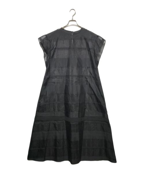 ADORE（アドーア）ADORE (アドーア) シアーチェックワンピース ブラック サイズ:38の古着・服飾アイテム