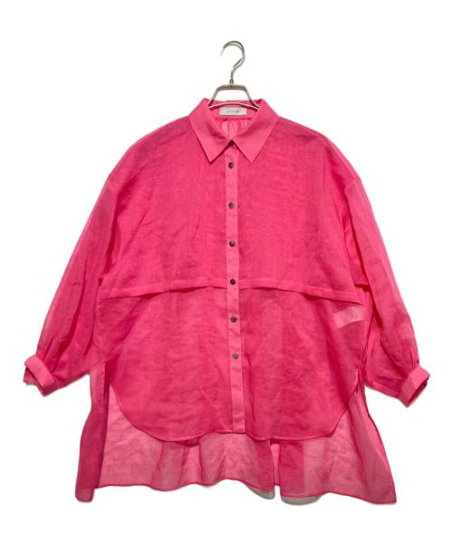 ADORE（アドーア）ADORE (アドーア) ソフトオーガンジーブラウス ピンク サイズ:38の古着・服飾アイテム