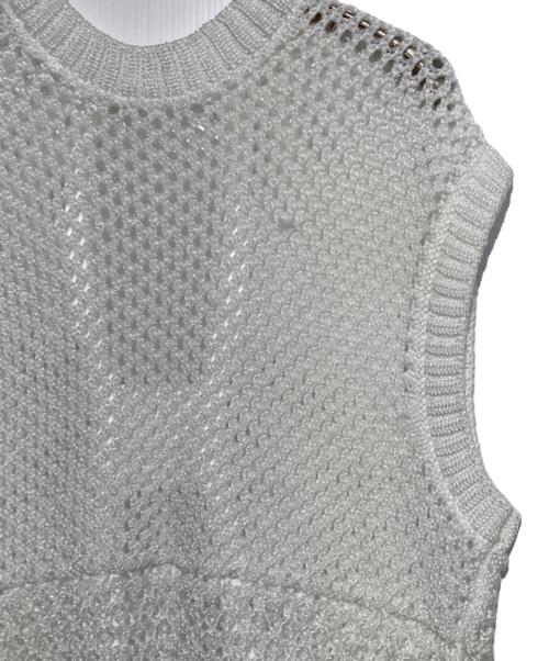 ADORE（アドーア）ADORE (アドーア) ミックスパターンニットベスト ホワイト サイズ:38の古着・服飾アイテム