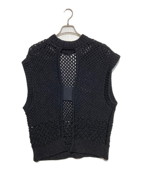 ADORE（アドーア）ADORE (アドーア) ミックスパターンニットベスト ブラック サイズ:38の古着・服飾アイテム