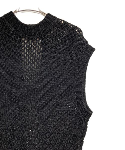 ADORE（アドーア）ADORE (アドーア) ミックスパターンニットベスト ブラック サイズ:38の古着・服飾アイテム