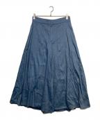 ADOREアドーア）の古着「レーヨンツイルフレアロングパンツ」｜ブルー