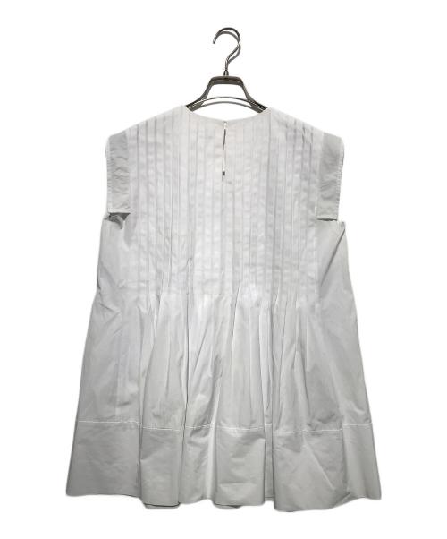 ADORE（アドーア）ADORE (アドーア) クリアコンパクトブラウス ホワイト サイズ:38の古着・服飾アイテム