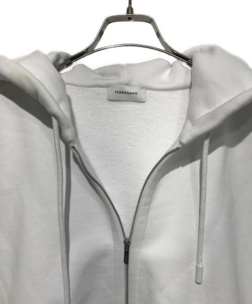 Ferragamo（フェラガモ）Ferragamo (フェラガモ) Organic cotton hoodie ホワイト サイズ:XLの古着・服飾アイテム