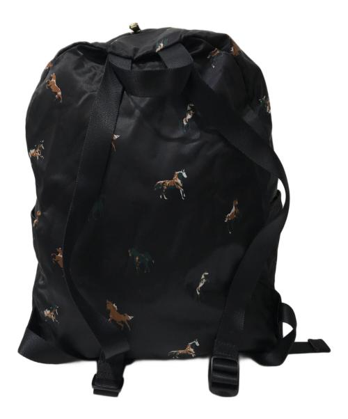 russet（ラシット）russet (ラシット) ホース柄リュック ブラックの古着・服飾アイテム