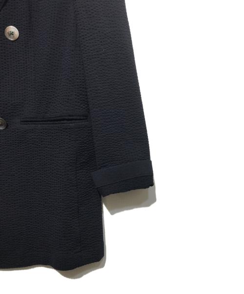 TOMORROW LAND（トゥモローランド）TOMORROW LAND (トゥモローランド) シルキーサッカー ダブルブレストジャケット ネイビー サイズ:36の古着・服飾アイテム