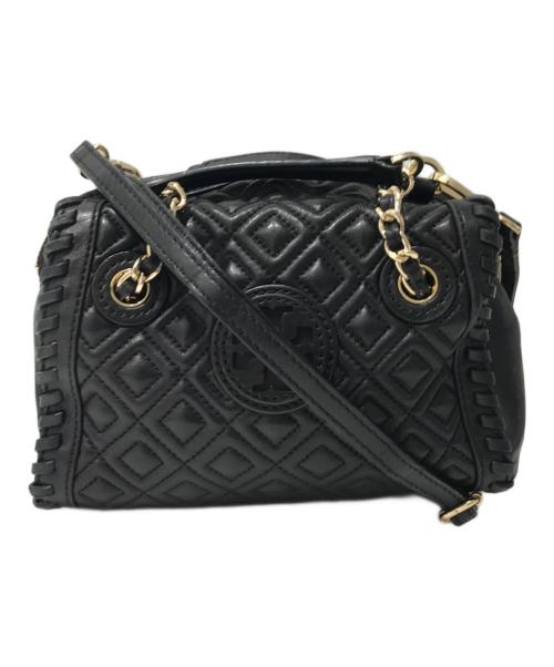 TORY BURCH（トリーバーチ）TORY BURCH (トリーバーチ) レザーショルダーバッグ ブラックの古着・服飾アイテム