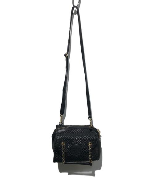 TORY BURCH（トリーバーチ）TORY BURCH (トリーバーチ) レザーショルダーバッグ ブラックの古着・服飾アイテム