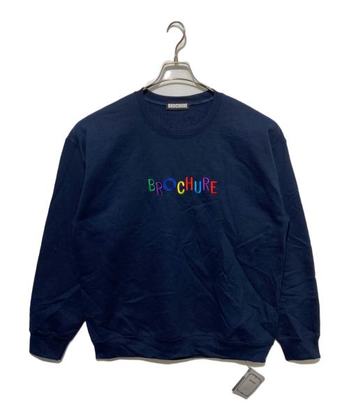 BROCHURE（ブローシュアー）BROCHURE (ブローシュアー) 刺繍スウェット ネイビー サイズ:L 未使用品の古着・服飾アイテム