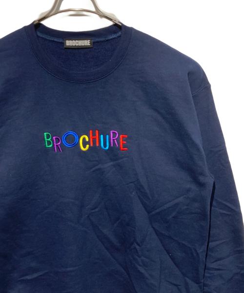 BROCHURE（ブローシュアー）BROCHURE (ブローシュアー) 刺繍スウェット ネイビー サイズ:L 未使用品の古着・服飾アイテム