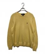 POLO RALPH LAURENポロ・ラルフローレン）の古着「コットンクルーネックニット」｜イエロー