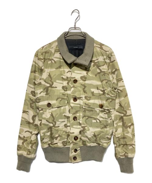 AKM（エーケーエム）AKM (エーケーエム) カモバルスタージャケット グリーン×ホワイト サイズ:Ｌの古着・服飾アイテム