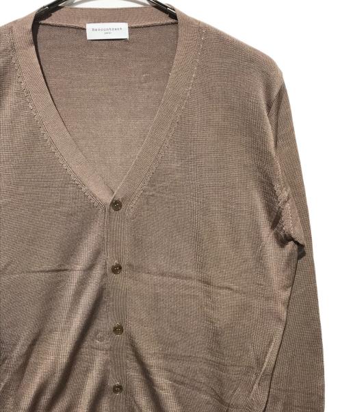 rencontrant（レンコントラント）RENCONTRANT (レンコントラント) シルクカーディガン ベージュ サイズ:ｓの古着・服飾アイテム