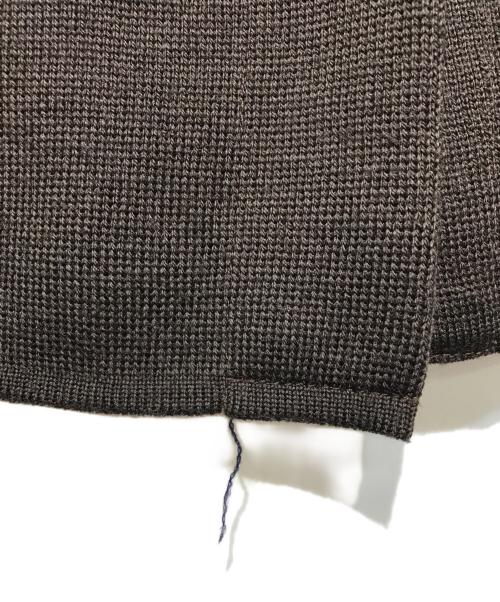 LARDINI（ラルディーニ）LARDINI (ラルディーニ) ウールミラノリブソリッドニットジャケット ブラウン サイズ:Mの古着・服飾アイテム