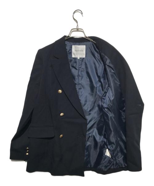 Mystrada（マイストラーダ）Mystrada (マイストラーダ) ダブルジャケット ネイビー サイズ:38の古着・服飾アイテム