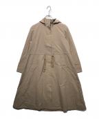 JUSGLITTYジャスグリッティー）の古着「撥水ロングフードブルゾン」｜ベージュ