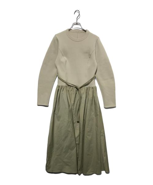 Adam et Rope（アダム エ ロペ）Adam et Rope (アダム エ ロペ) ワイドスリーブコンビワンピース ベージュ サイズ:FREE 未使用品の古着・服飾アイテム