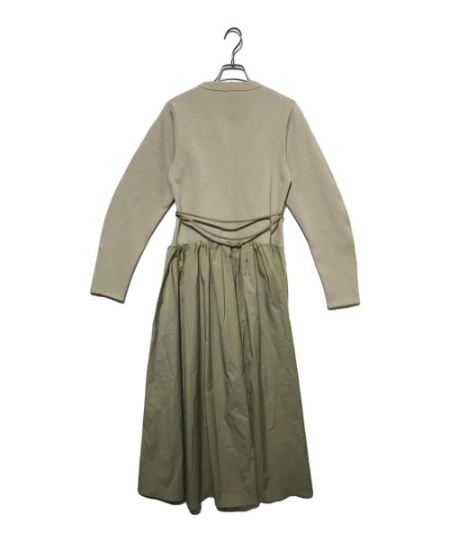 Adam et Rope（アダム エ ロペ）Adam et Rope (アダム エ ロペ) ワイドスリーブコンビワンピース ベージュ サイズ:FREE 未使用品の古着・服飾アイテム