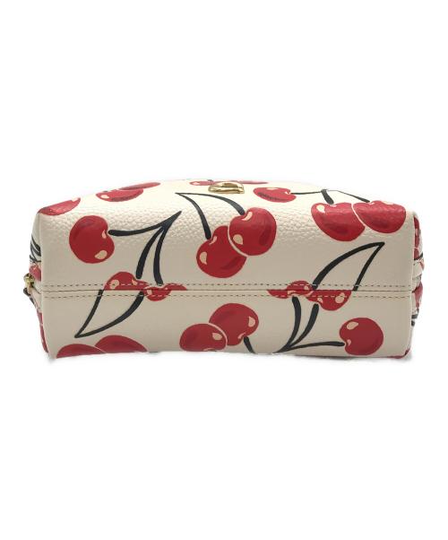 COACH（コーチ）COACH (コーチ) コスメポーチ レッド×ホワイトの古着・服飾アイテム