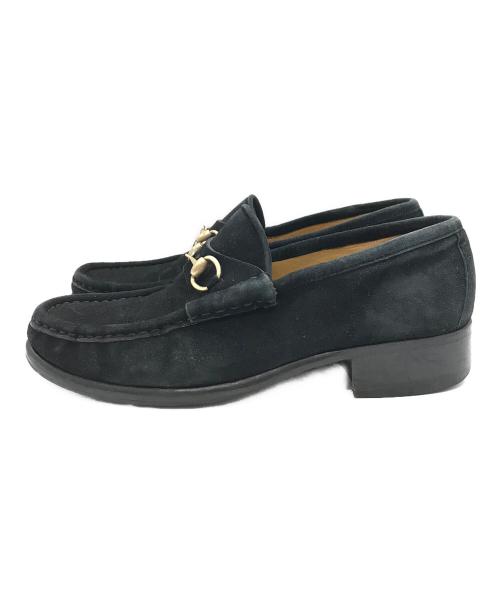GUCCI（グッチ）GUCCI (グッチ) スウェードビットローファー ブラック サイズ:36 1/2の古着・服飾アイテム