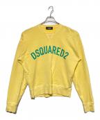 DSQUARED2ディースクエアード）の古着「ロゴスウェット」｜イエロー