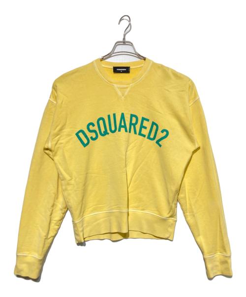 DSQUARED2（ディースクエアード）DSQUARED2 (ディースクエアード) ロゴスウェット イエロー サイズ:Ｍの古着・服飾アイテム