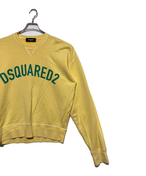 DSQUARED2（ディースクエアード）DSQUARED2 (ディースクエアード) ロゴスウェット イエロー サイズ:Ｍの古着・服飾アイテム