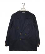 Couture d'adamクチュールドアダム）の古着「Flannel Blazer Double N」｜ネイビー