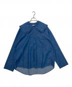 HOLLIDAYホリデイ）の古着「LIMITED PURITAN COLLAR DENIM SHIRT」｜インディゴ