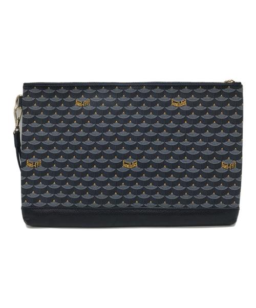 FAURE LE PAGE（フォーレルパージュ）FAURE LE PAGE (フォーレルパージュ) エカイユ柄クラッチバッグ ネイビーの古着・服飾アイテム