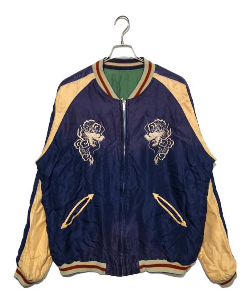 東洋エンタープライズ（トウヨウエンタープライズ）東洋エンタープライズ (トウヨウエンタープライズ) Early 1950s Style Acetate Souvenir Jacket グリーン×ブルー サイズ:XXLの古着・服飾アイテム