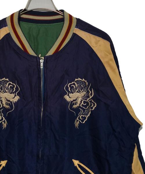 東洋エンタープライズ（トウヨウエンタープライズ）東洋エンタープライズ (トウヨウエンタープライズ) Early 1950s Style Acetate Souvenir Jacket グリーン×ブルー サイズ:XXLの古着・服飾アイテム