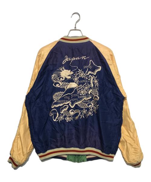 東洋エンタープライズ（トウヨウエンタープライズ）東洋エンタープライズ (トウヨウエンタープライズ) Early 1950s Style Acetate Souvenir Jacket グリーン×ブルー サイズ:XXLの古着・服飾アイテム