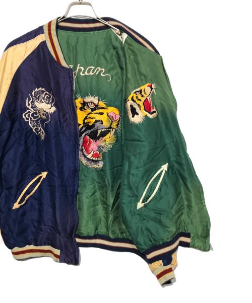 東洋エンタープライズ（トウヨウエンタープライズ）東洋エンタープライズ (トウヨウエンタープライズ) Early 1950s Style Acetate Souvenir Jacket グリーン×ブルー サイズ:XXLの古着・服飾アイテム