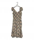 BURBERRY BLUE LABELバーバリーロンドンブルーレーベル）の古着「ノースリーブワンピース」｜ベージュ