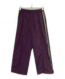 MAISON SPECIAL（メゾンスペシャル）の古着「Washed Nylon Crochet Side Line Prime-Wide Easy Pants」｜パープル