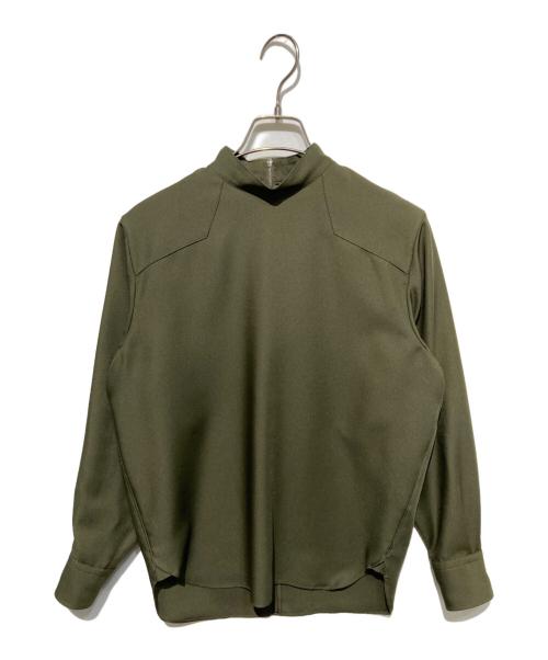 HYKE（ハイク）HYKE (ハイク) ハイネックブラウス カーキ サイズ:1の古着・服飾アイテム