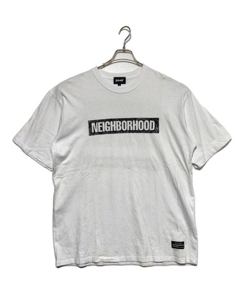 NEIGHBORHOOD（ネイバーフッド）NEIGHBORHOOD (ネイバーフッド) Schott (ショット) コラボTシャツ ホワイト サイズ:ＸＬの古着・服飾アイテム
