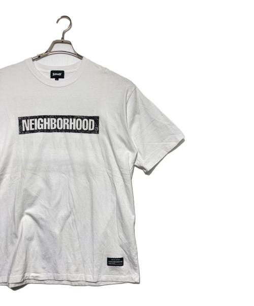 NEIGHBORHOOD（ネイバーフッド）NEIGHBORHOOD (ネイバーフッド) Schott (ショット) コラボTシャツ ホワイト サイズ:ＸＬの古着・服飾アイテム