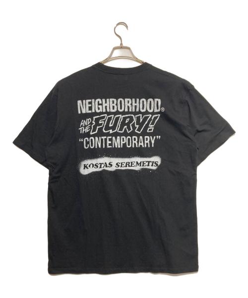 NEIGHBORHOOD（ネイバーフッド）NEIGHBORHOOD (ネイバーフッド) Schott (ショット) コラボTシャツ ブラック サイズ:ＸＬの古着・服飾アイテム