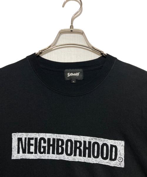 NEIGHBORHOOD（ネイバーフッド）NEIGHBORHOOD (ネイバーフッド) Schott (ショット) コラボTシャツ ブラック サイズ:ＸＬの古着・服飾アイテム