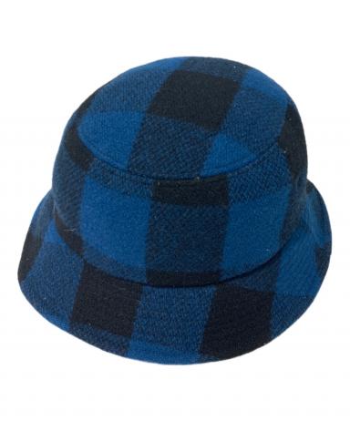 テンダーロイン BUFFALO HAT M BLUE ハット 帽子 チェック 青 中古・古着通販】TENDERLOIN (テンダーロイン) バッファローチェック