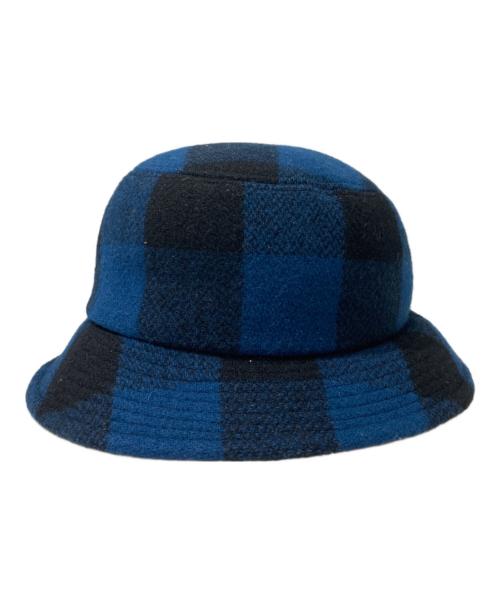 TENDERLOIN（テンダーロイン）TENDERLOIN (テンダーロイン) バッファローチェックバケットハット ブラック×ブルー サイズ:Lの古着・服飾アイテム